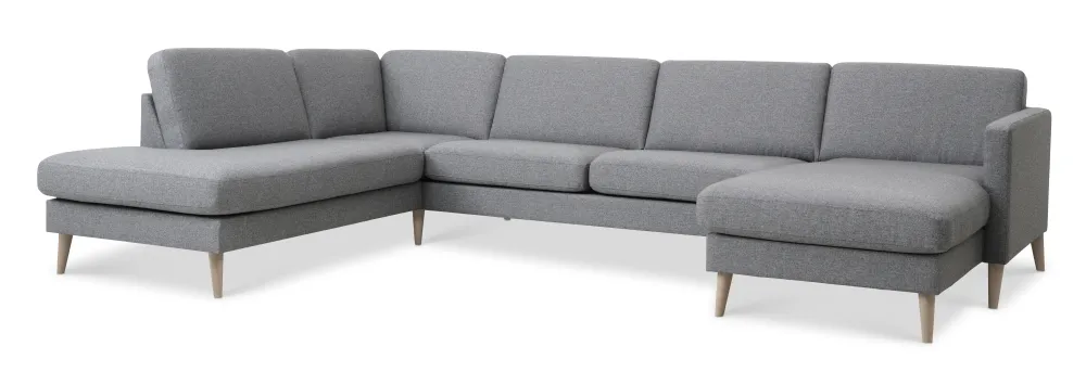Ask hjørnesofa med open end og chaiselong Sort