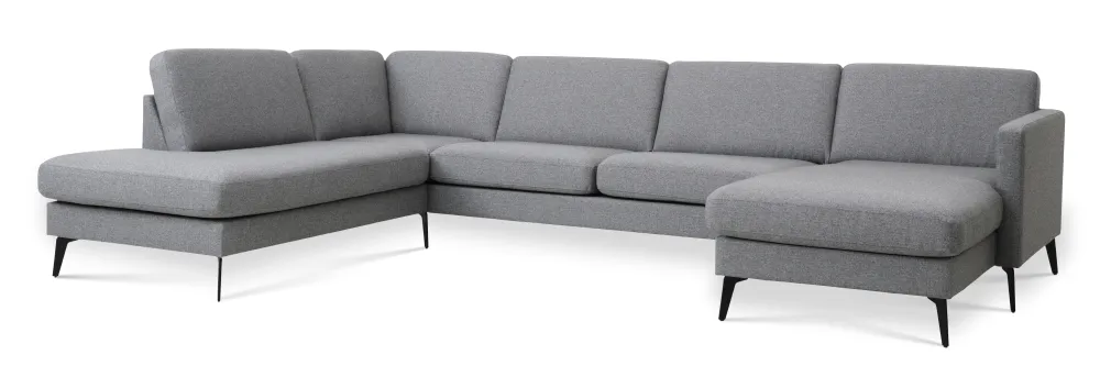 Ask hjørnesofa med open end og chaiselong Sort