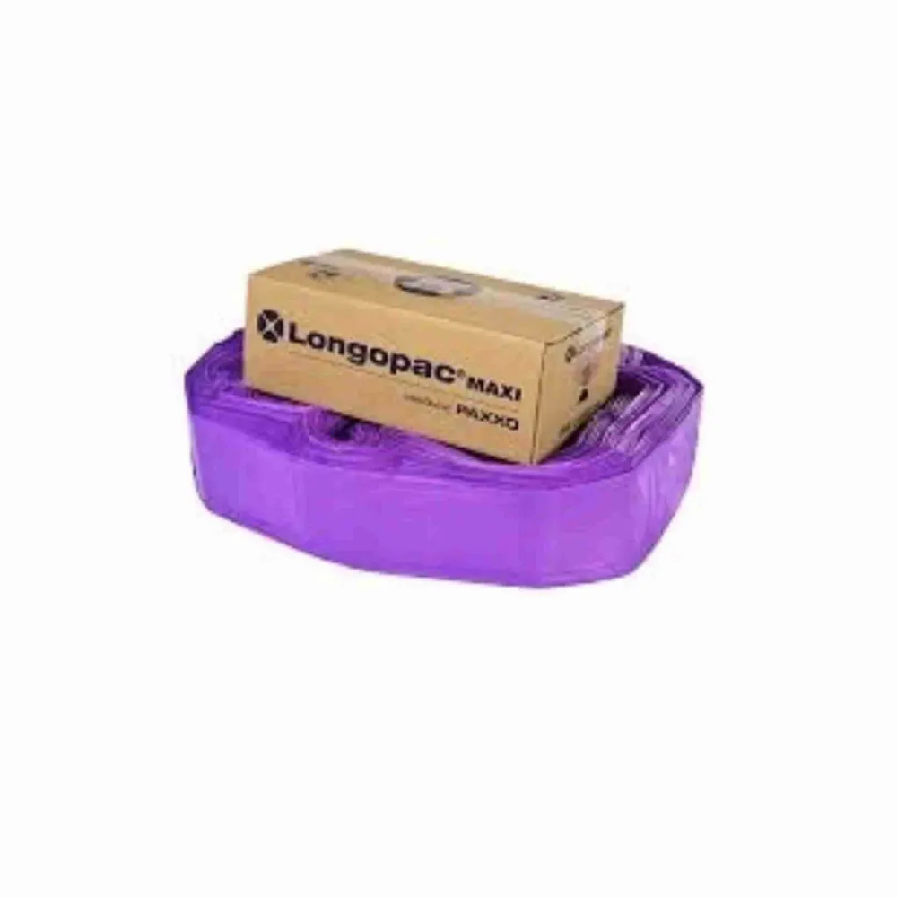 Affaldsposer lilla, Longopac mini kassette, 60 m + 75 clips