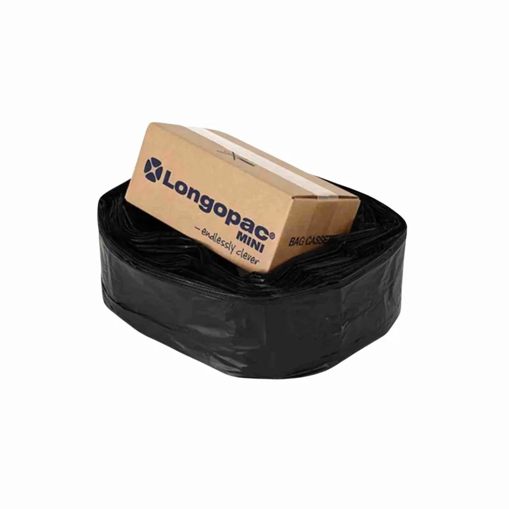 Affaldsposer sorte, Longopac mini kassette, 60 m + 75 clips