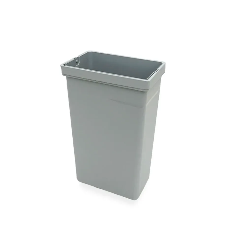 Affaldsspand på 10 liter i lysegrå plast med hank