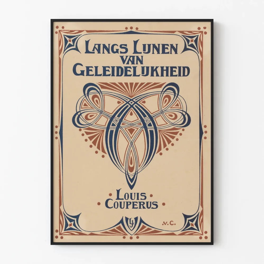 Dekorativ plakat i vintage stil Langs Lijnen van Geleidelijkheid Louis Couperus