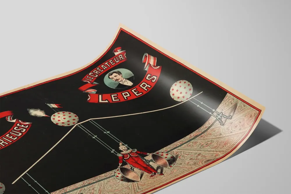Plakat vintage La Boule Mystérieuse af Le Créateur Lepers