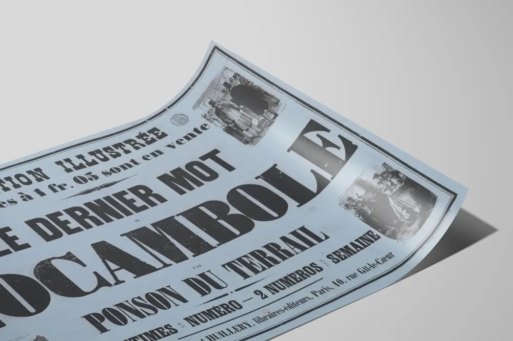 Plakat Vintage Le Dernier Mot de Rocambole af Ponson du Terrail