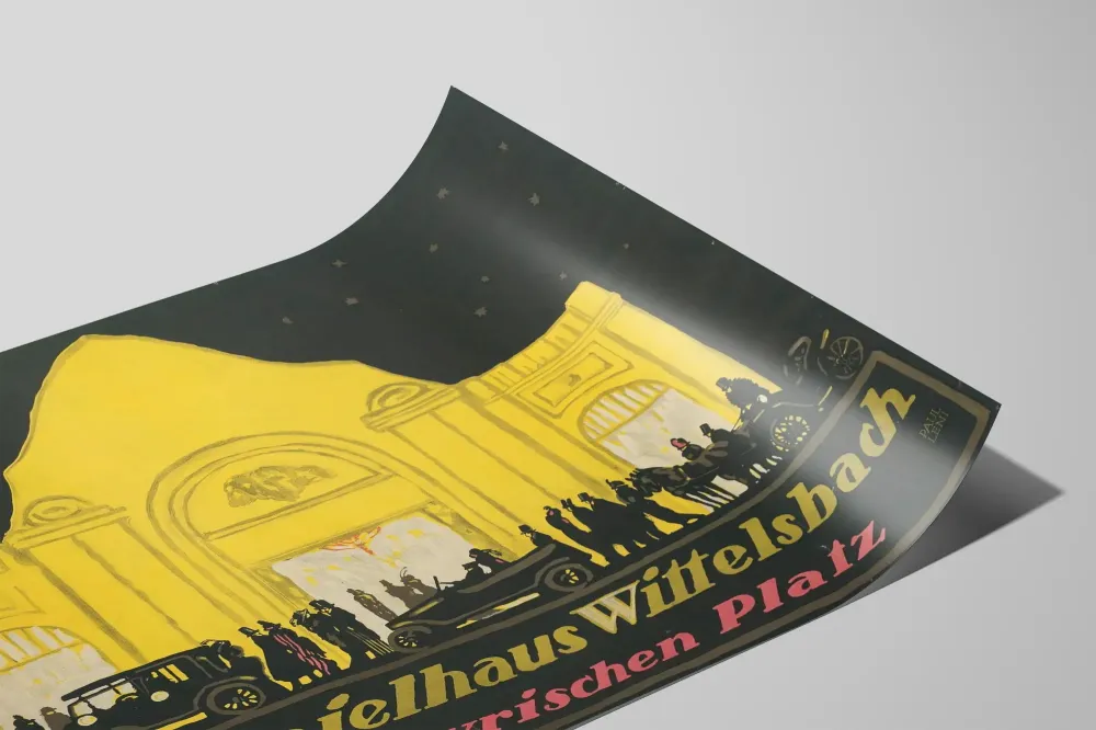Plakat vintage Lichtspielhaus Wittelsbach ved Bayrischen Platz