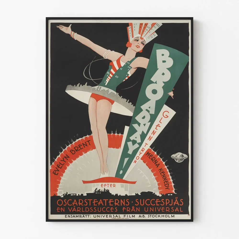 Vintage Broadway Plakat Art déco danserinde