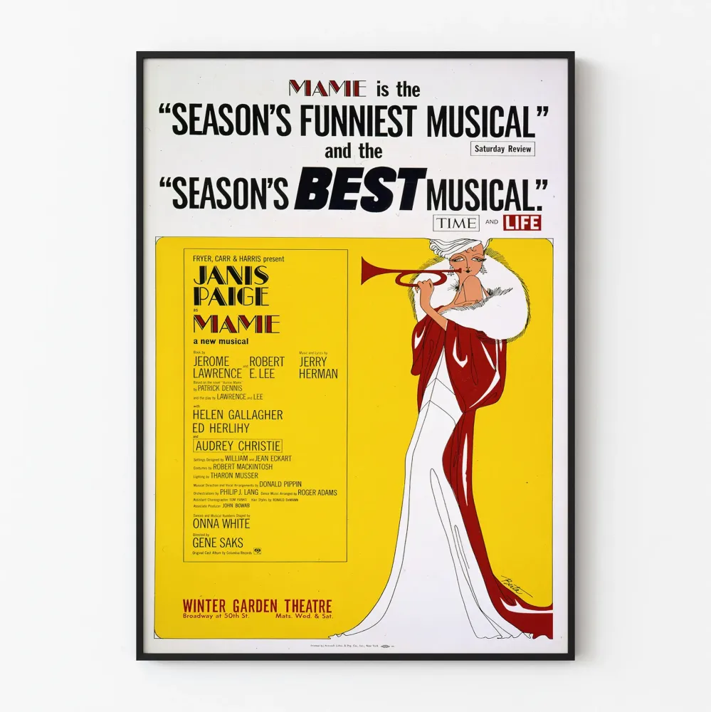 Vintage musikplakat Mamie stil art déco