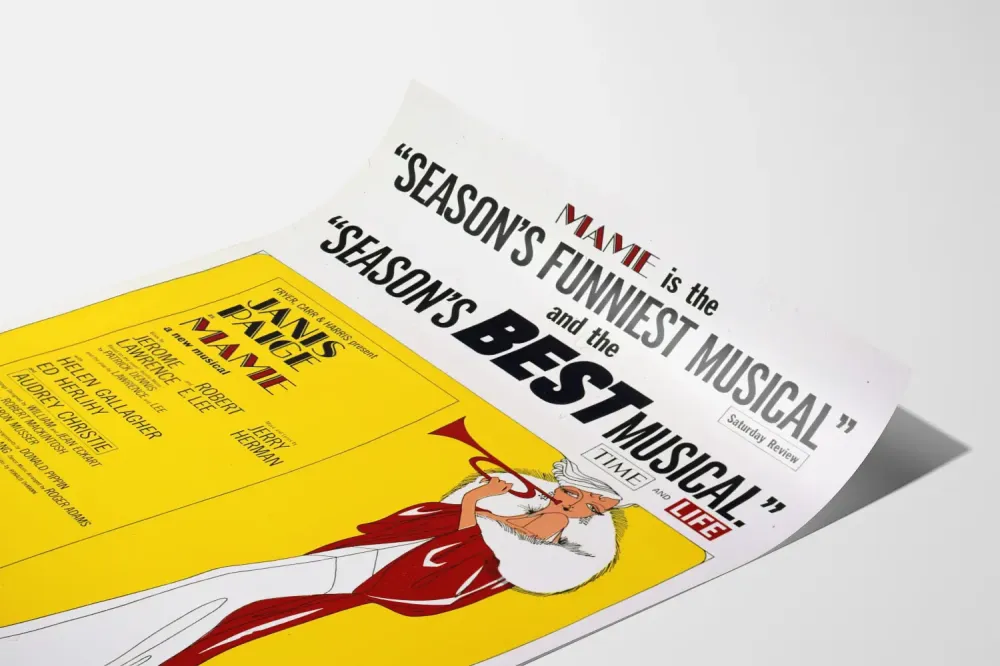 Vintage musikplakat Mamie stil art déco