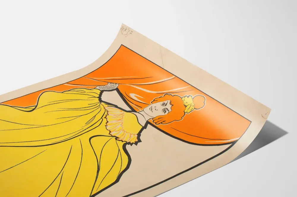 Vintage plakat 'Affichette pour Odette Dulac' i Art Nouveau-stil