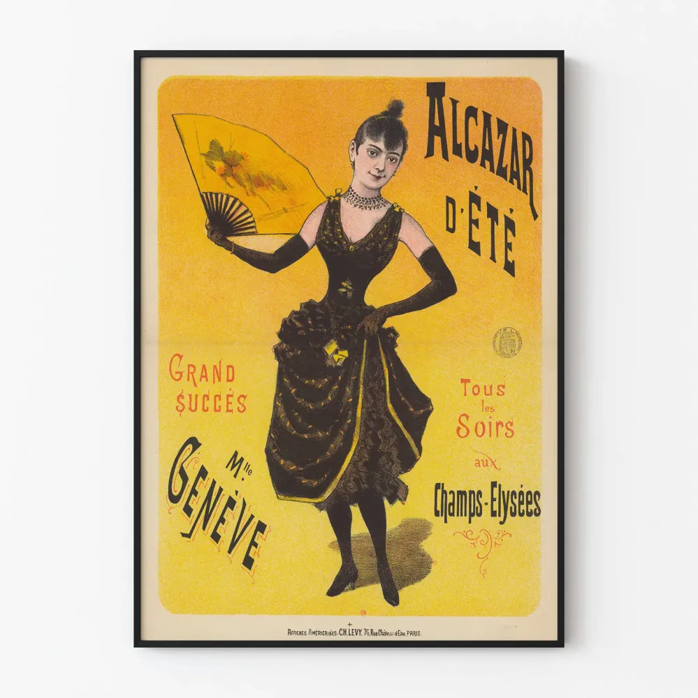 Vintage plakat af Alcazar d'Été Mlle Genève Champs-Élysées