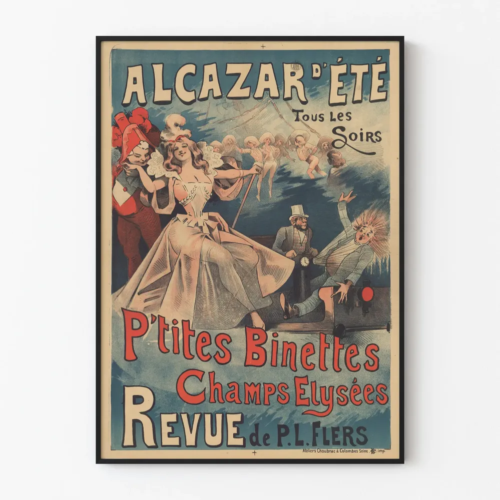 Vintage plakat af Alcazar d'Été - Revue P'tites Binettes Champs Élysées