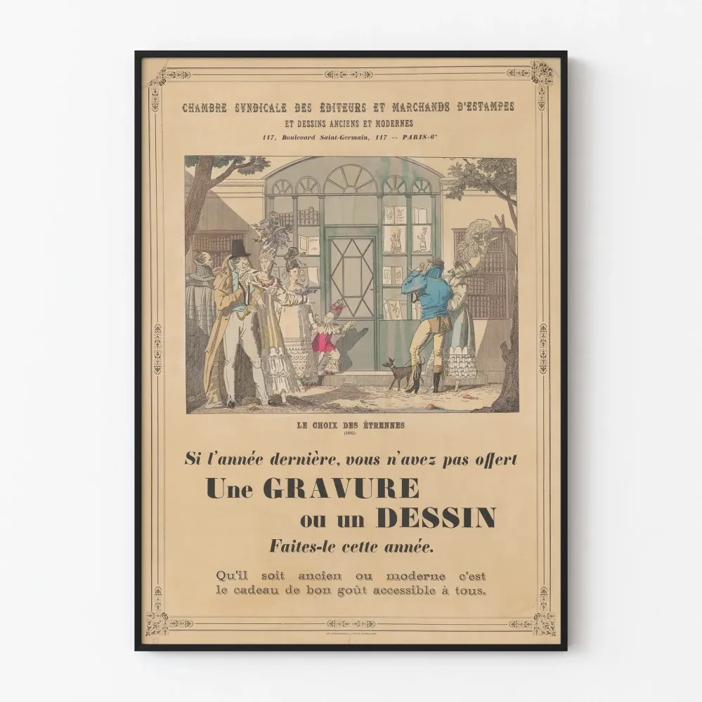 Vintage plakat af Chambre Syndicale des Éditeurs et Marchands d'Estampes Paris