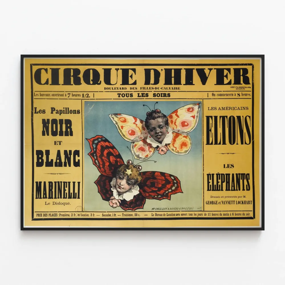Vintage plakat Cirque d'Hiver Boulevard des Filles du Calvaire