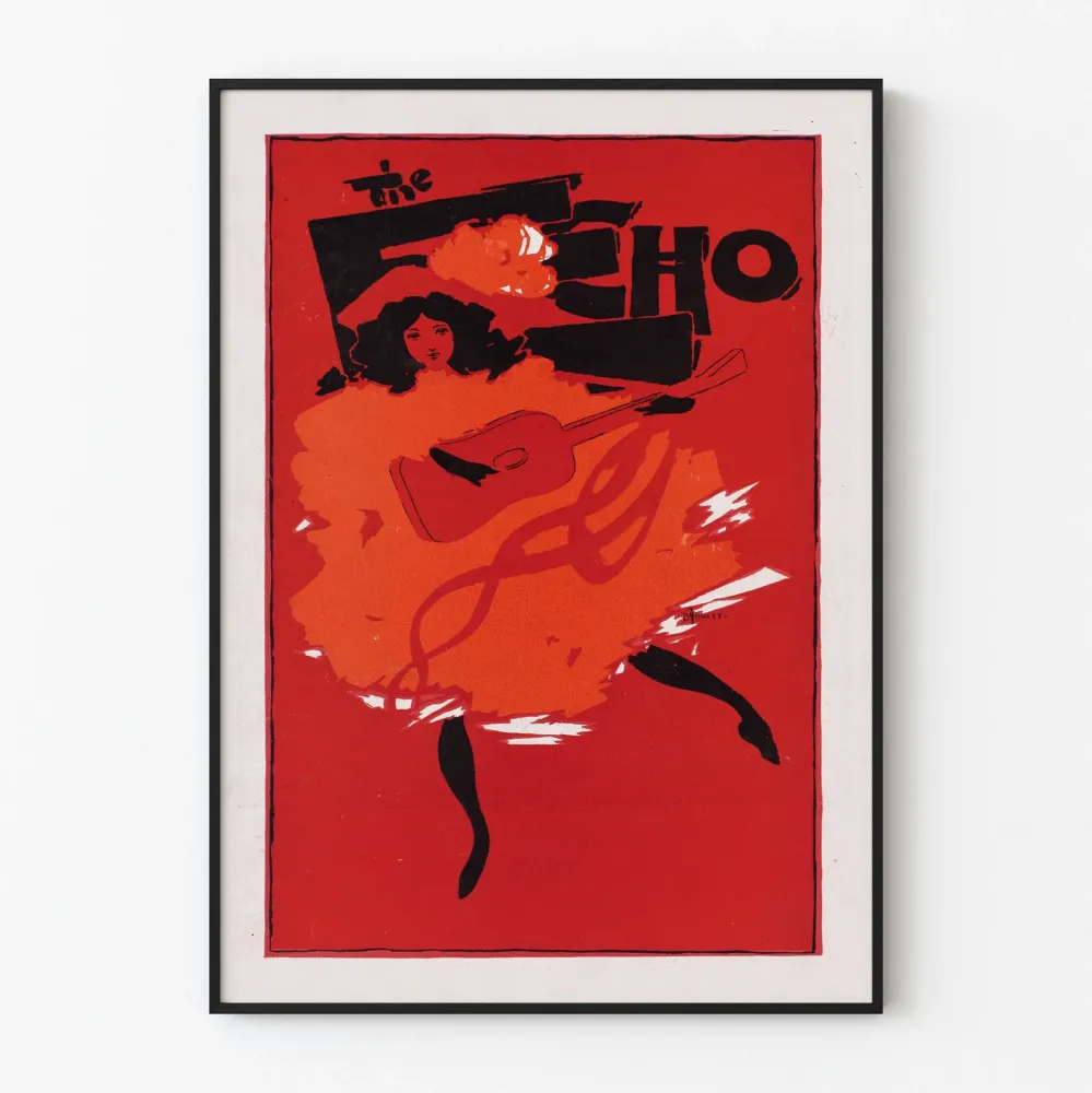 Vintage plakat Echo Chicago 1895 stil art déco