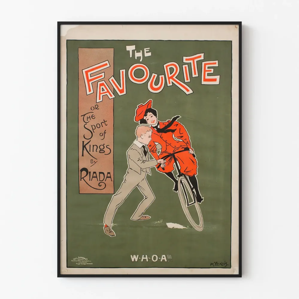 Vintage plakat Favourite sport royal à vélo