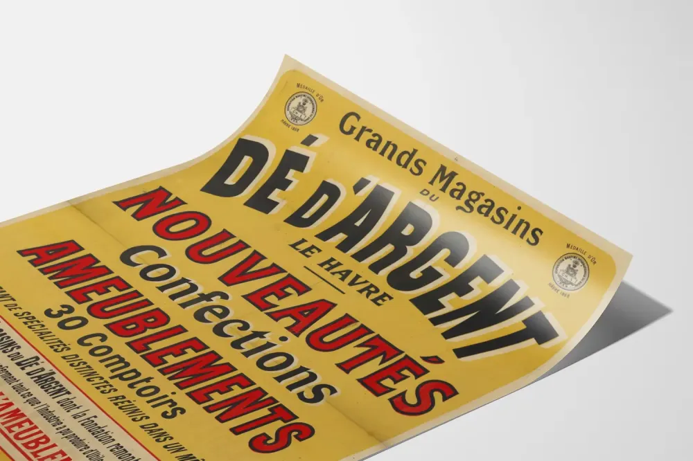 Vintage plakat af Grands Magasins du Dé d'Argent Le Havre