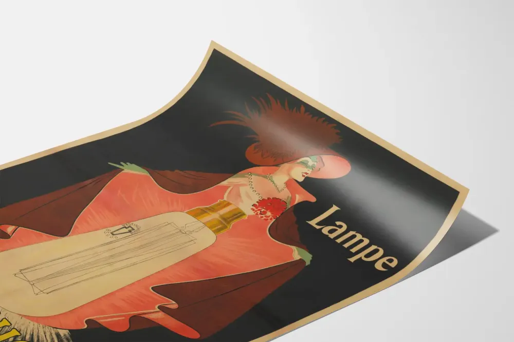 Vintage plakat Lampe Westinghouse stil Art déco