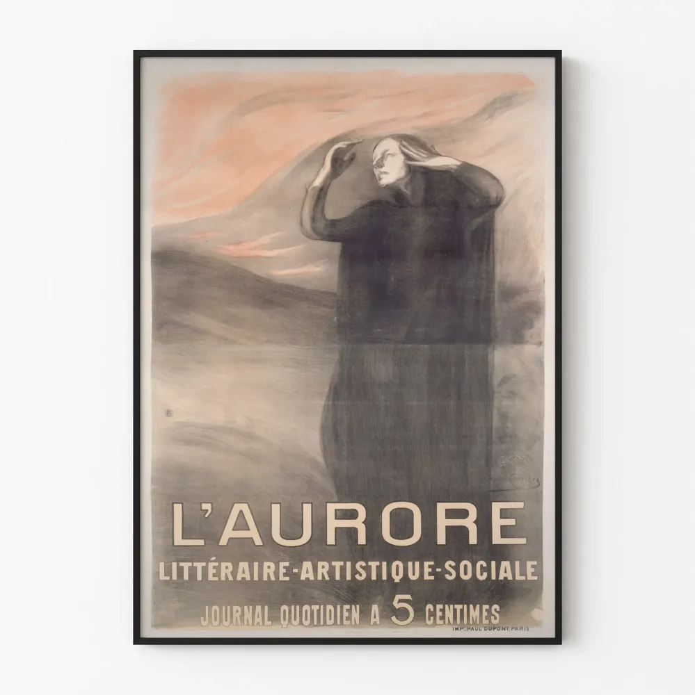 Vintage plakat L'Aurore Littéraire Artistique Sociale af Eugène Carrière