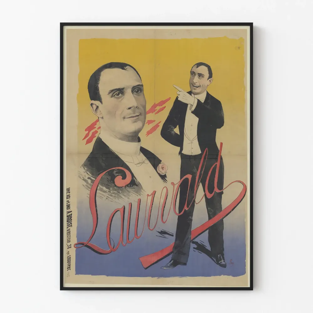 Vintage plakat i Lauvald-stil art déco