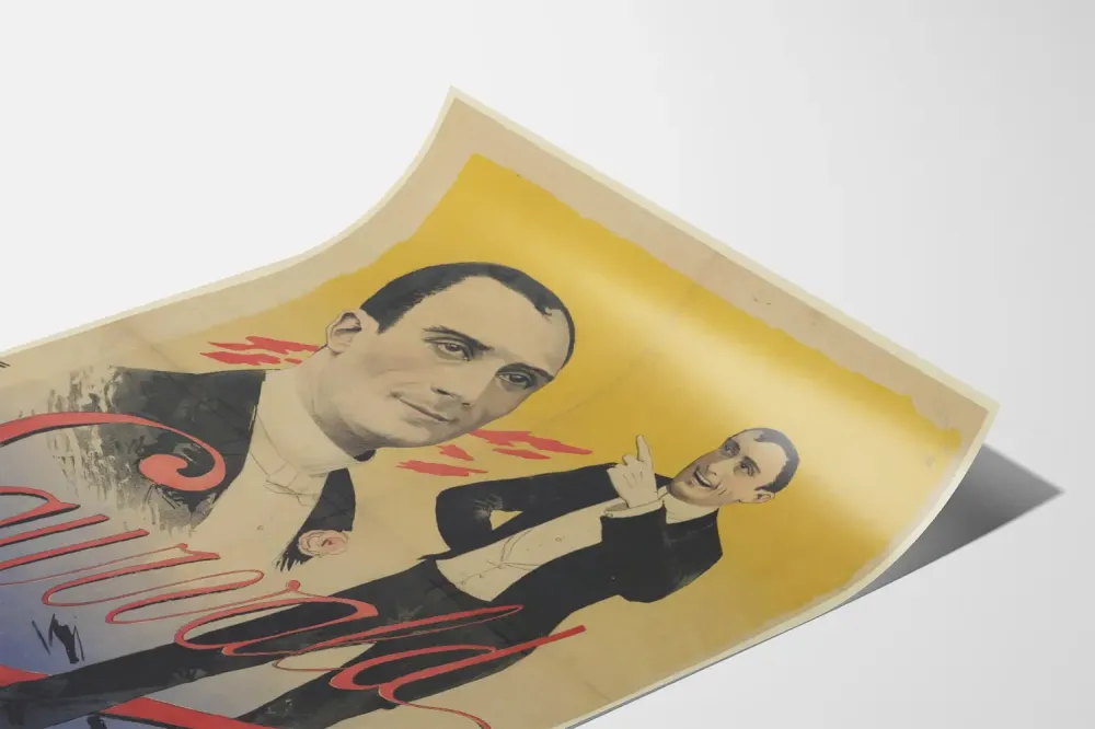 Vintage plakat i Lauvald-stil art déco