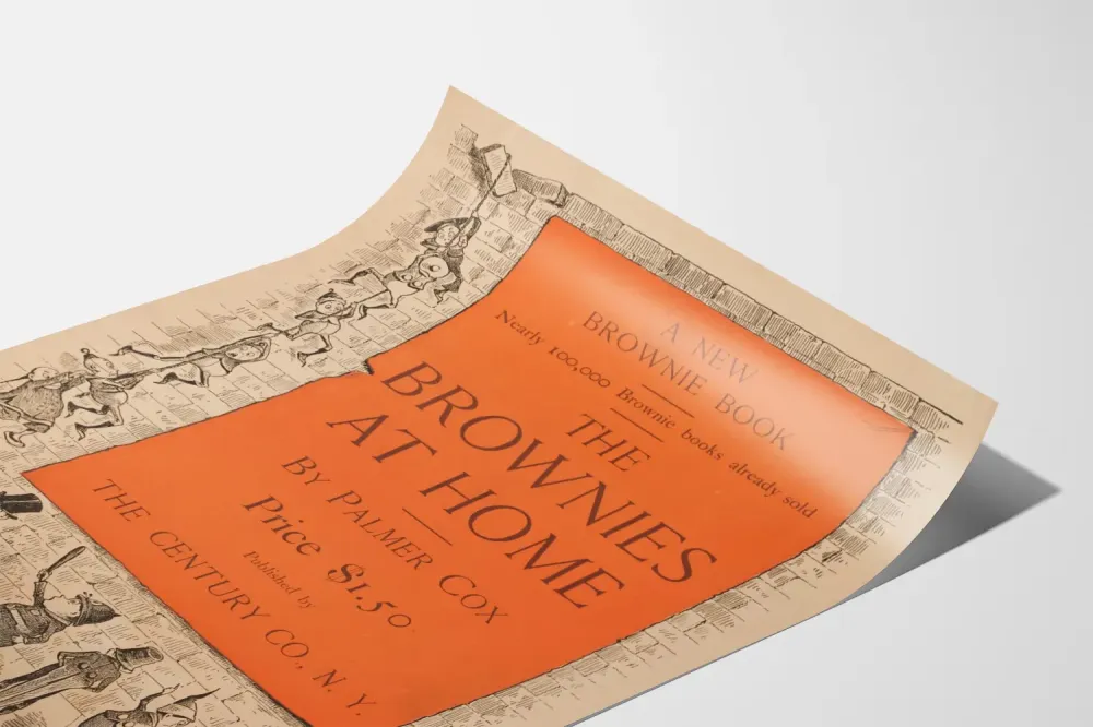 Vintage plakat af Les Brownies à la maison af Palmer Cox