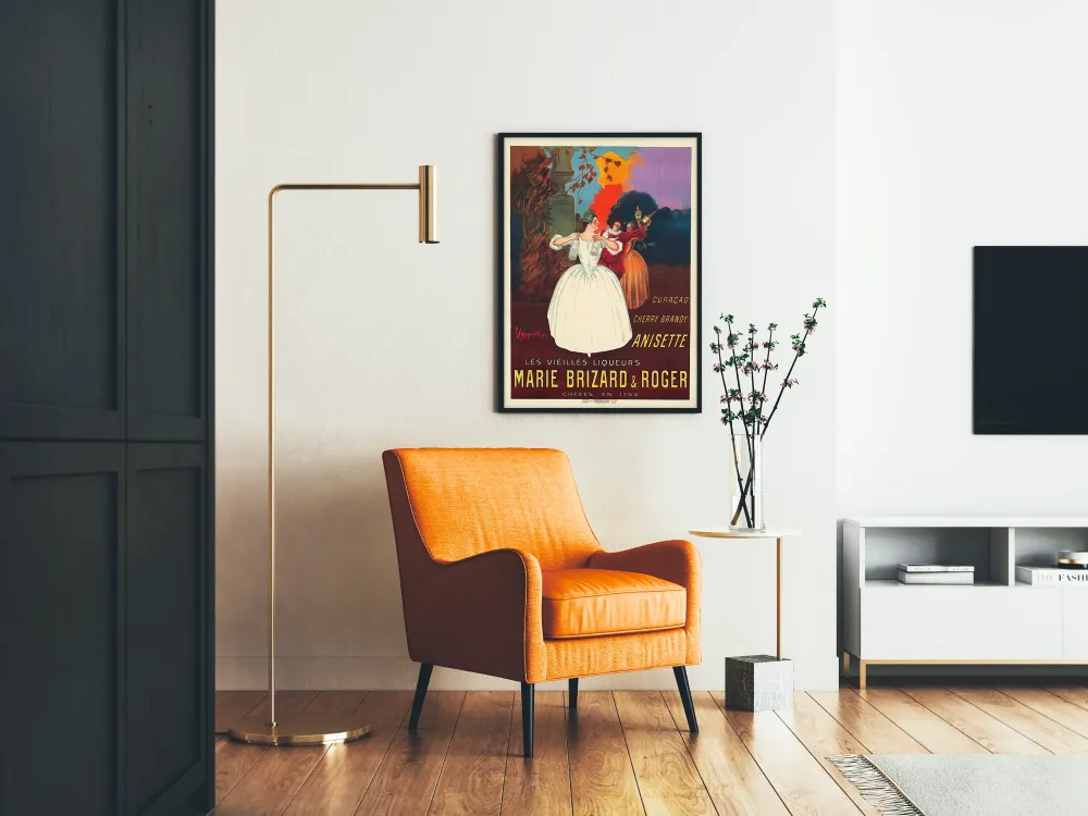 Vintage plakat af Les Vieilles Liqueurs Marie Brizard & Roger