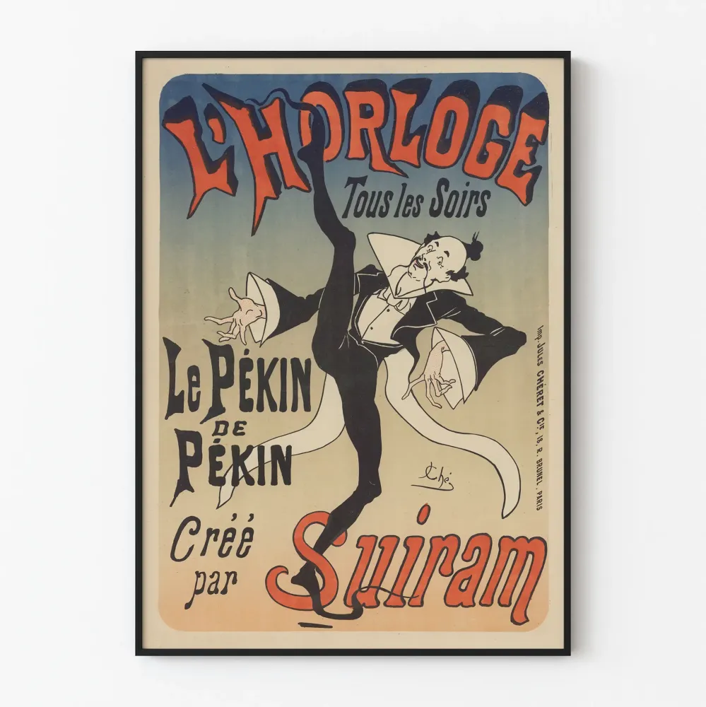 Vintage plakat L'Horloge - Le Pékin de Pékin skabelse Suiram