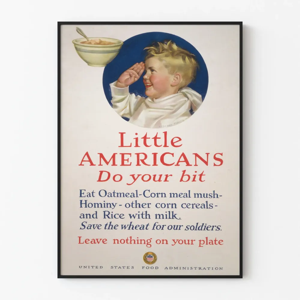 Vintage plakat « Little Americans Do Your Bit » - Retro vægdekoration
