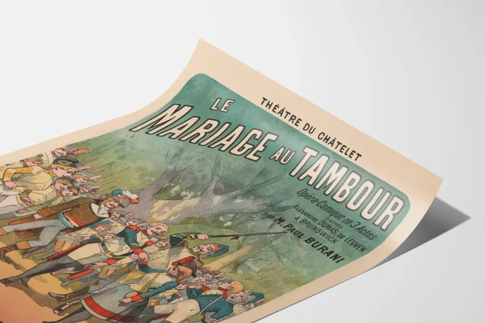 Vintage plakat Le Mariage au Tambour - Théâtre du Châtelet