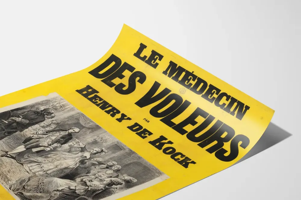 Vintage plakat af Le Médecin des Voleurs af Henry de Kock