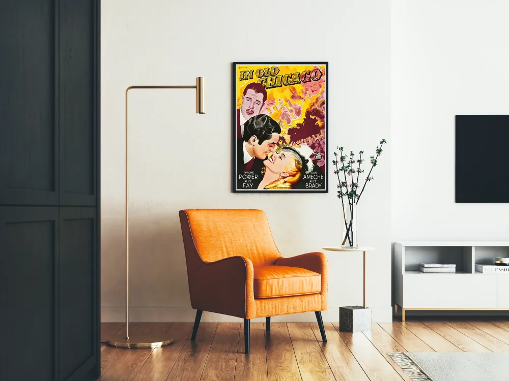 Vintage plakat Old Chicago art déco biograf