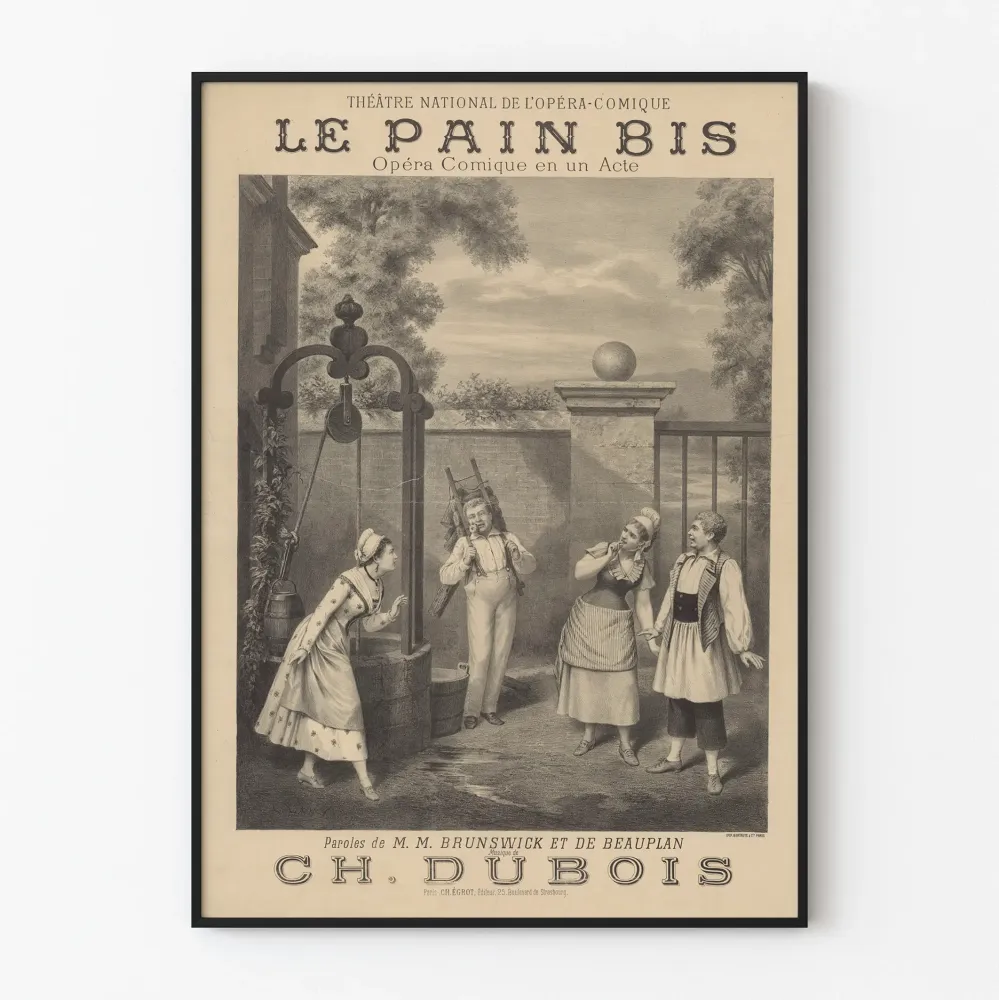 Vintage plakat Le Pain Bis - Opéra Comique i étape