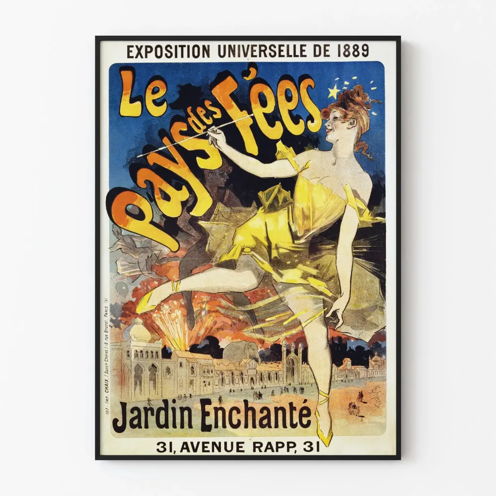 Vintage plakat Le Pays des Fées - Vægdekoration Art déco