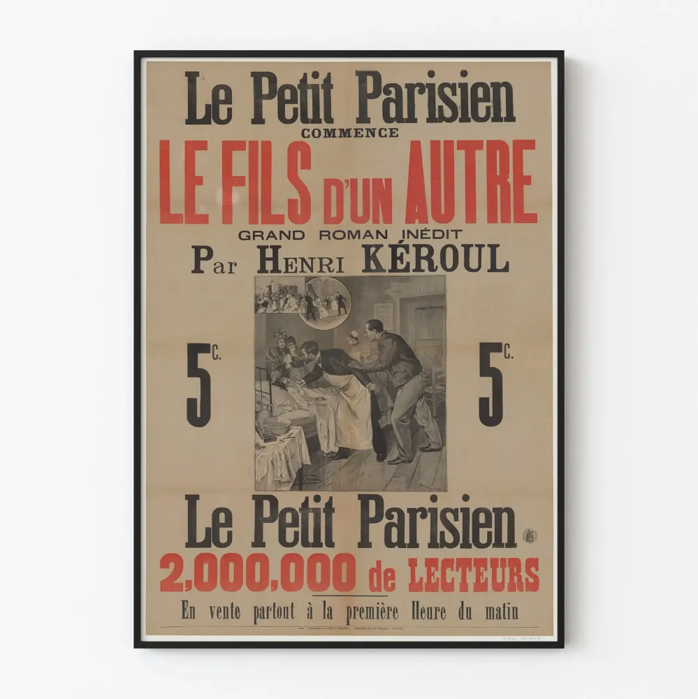 Vintage plakat Le Petit Parisien - Le Fils d'un Autre af Henri Kéroul