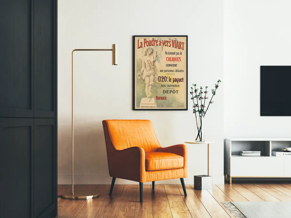 Vintage plakat La Poudre à Vers Viart