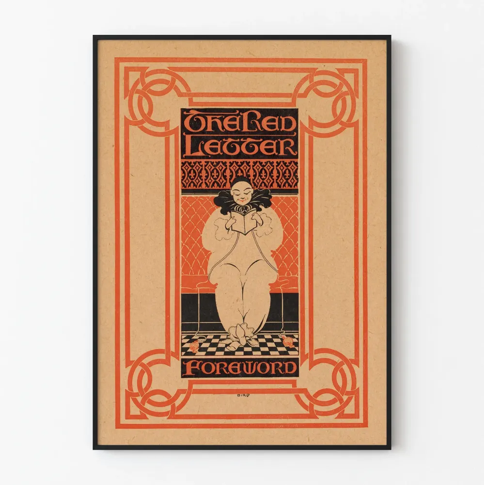 Vintage plakat Red Letter Foreword stil art déco