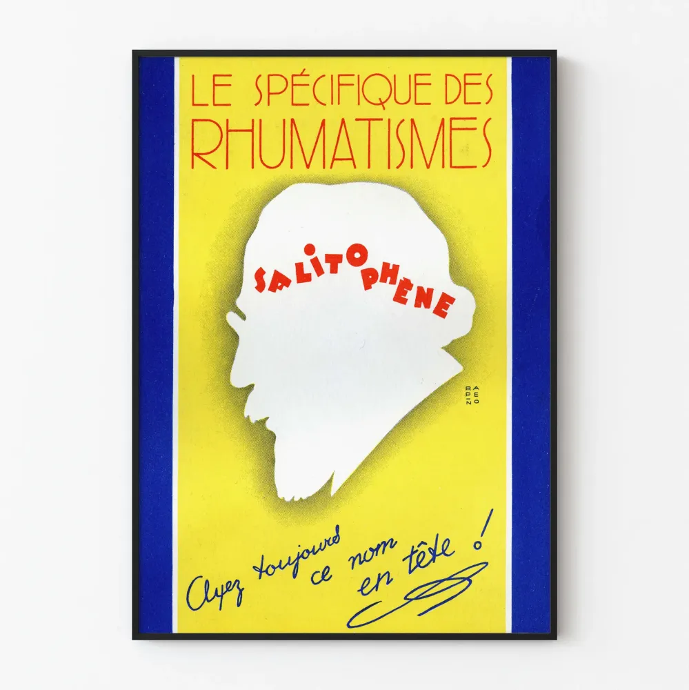 Vintage plakat Le spécifique des rhumatismes Salitophène
