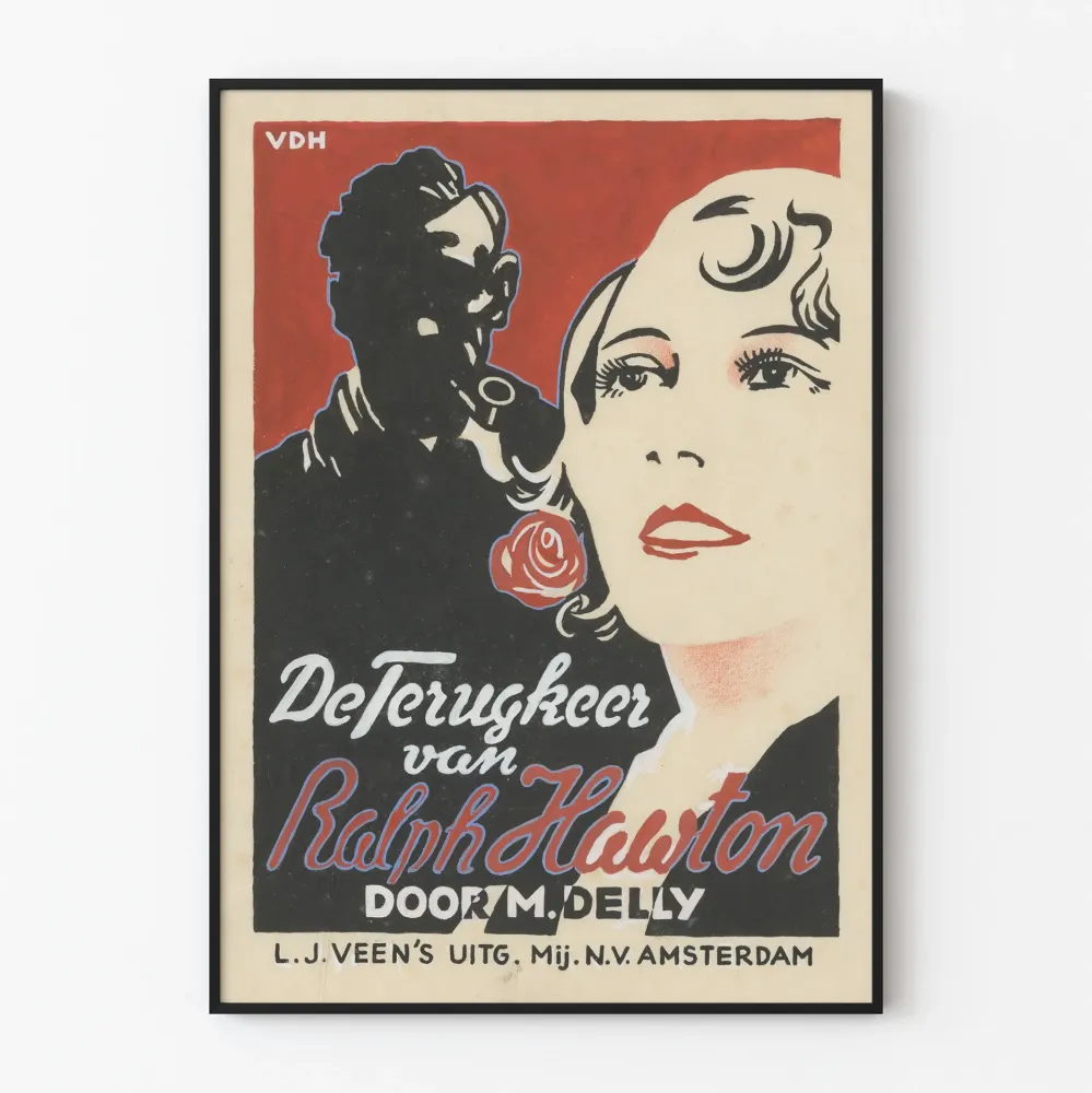 Vintage plakat af De Terugkeer van Ralph Hawton - art déco stil