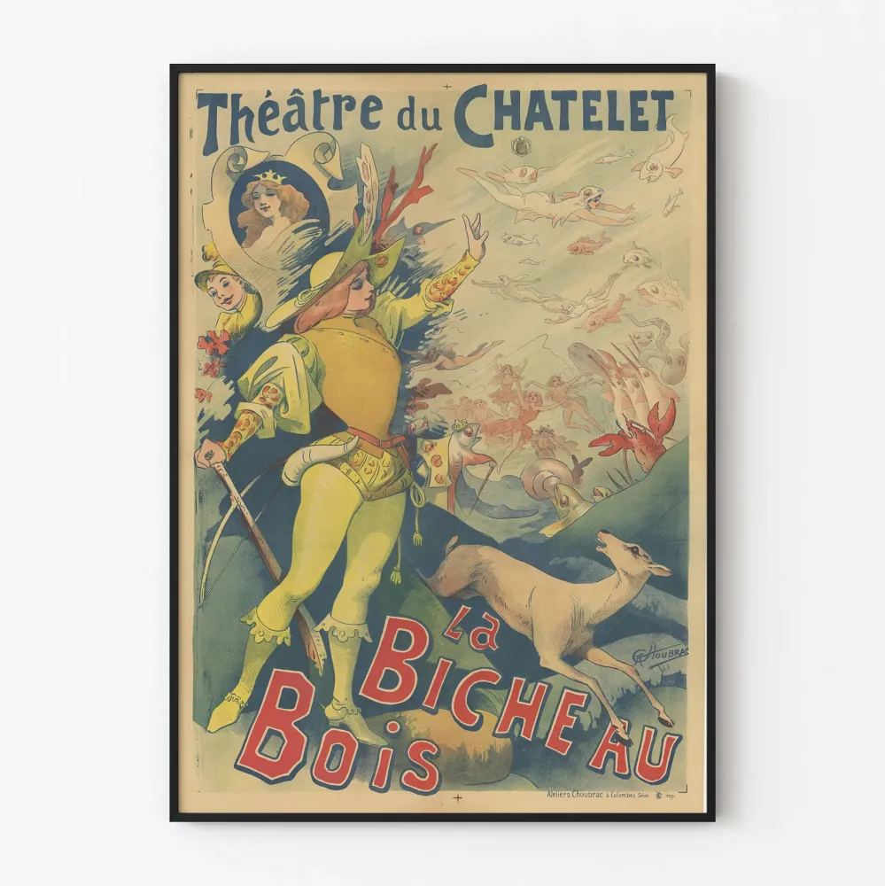 Vintage plakat af Théâtre du Châtelet La Biche aux Bois