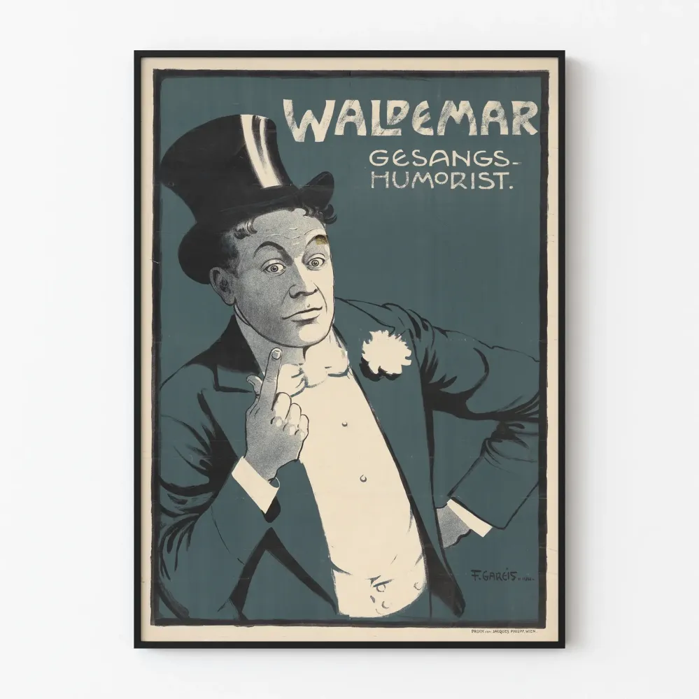 Vintage plakat af Waldemar Chanteur Humorist