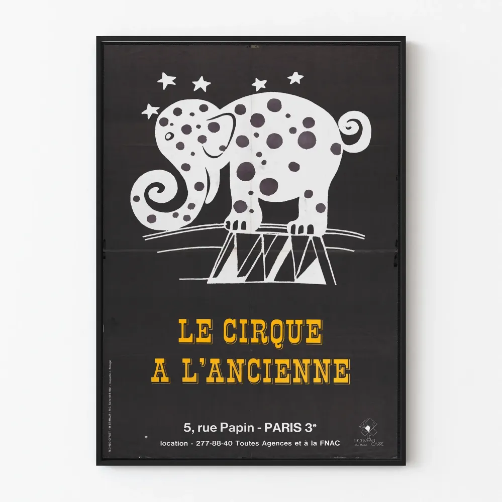 Vintage vægdekoration plakat Le Cirque à l'Ancienne