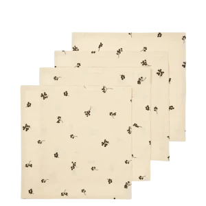 Baies Napkins - Set 4 - Natural/Dark Chocolate