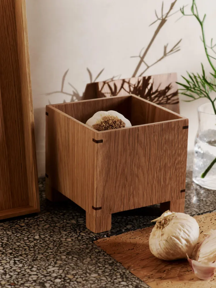 Bon Garlic Box - Natural Oak