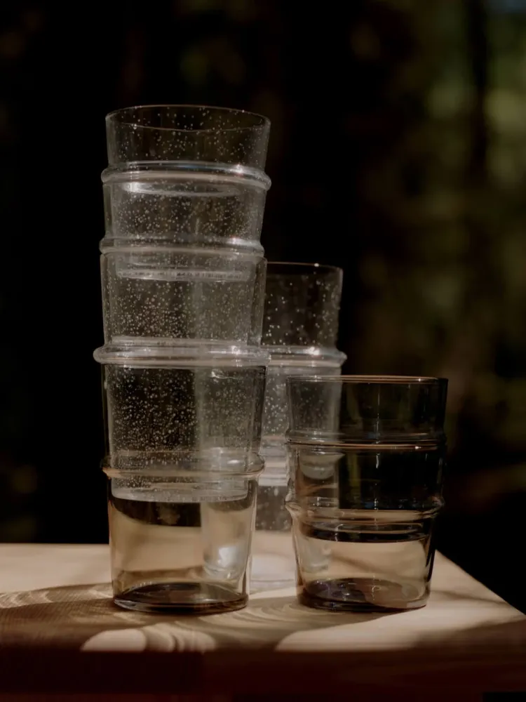 Boya Low Glasses - Set 2 - Clear Bubbles