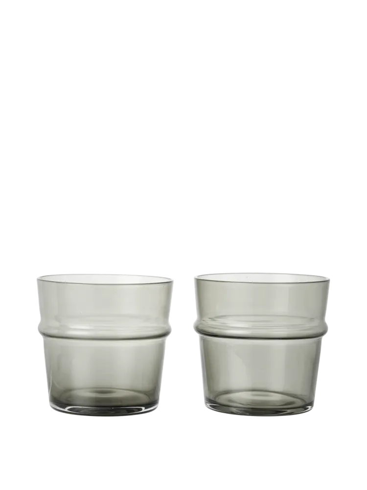 Boya Low Glasses - Set 2 - Smoked Grey