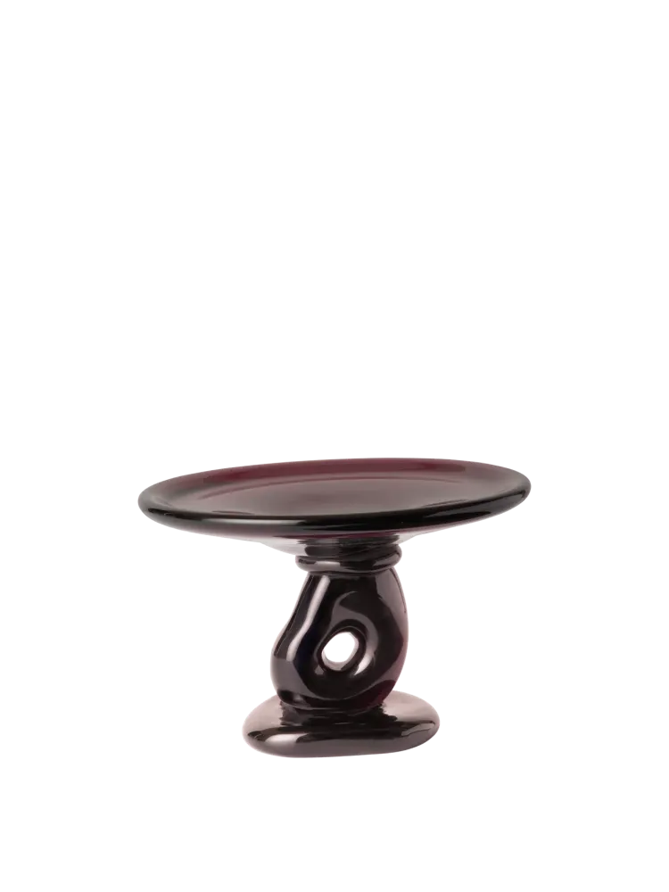 Damo Glass Centrepiece - Small - Dark Grape