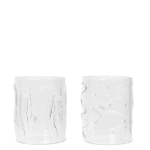 Doodle Glasses - Set 2 - Tall - Clear