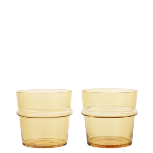 Boya Low Glasses - Set 2 - Yellow Ferm Living - DK