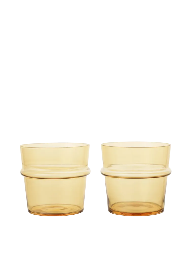 Boya Low Glasses - Set 2 - Yellow Ferm Living - DK