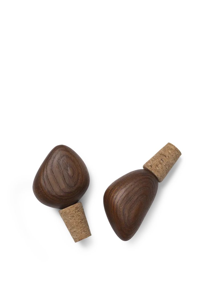 Cairn Wine Stoppers - Set 2 - Dark Brown Ferm Living - DK